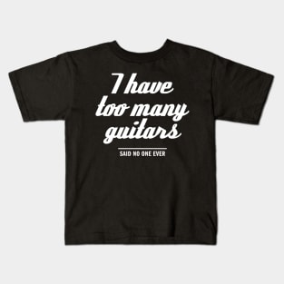 too many guitars Kids T-Shirt